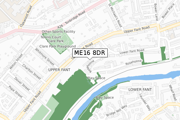 ME16 8DR map - large scale - OS Open Zoomstack (Ordnance Survey)