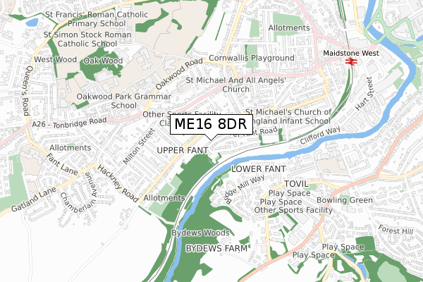 ME16 8DR map - small scale - OS Open Zoomstack (Ordnance Survey) ME16 8DR map - small scale - OS Open Zoomstack (Ordnance Survey)