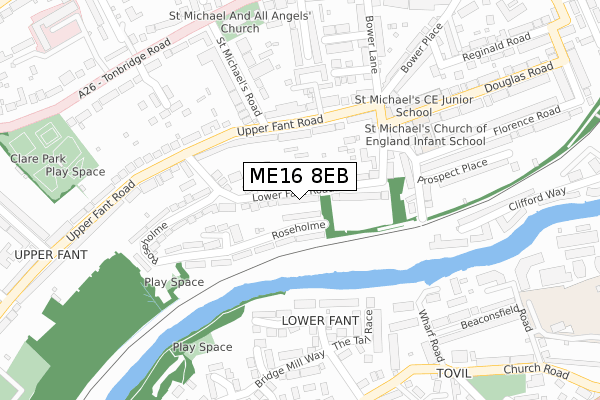 ME16 8EB map - large scale - OS Open Zoomstack (Ordnance Survey)