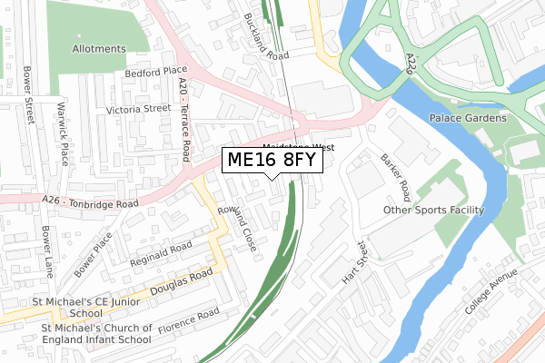 Me8 Postcode ME16 8FY maps, stats, and open data
