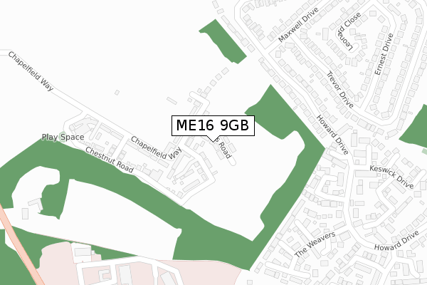 ME16 9GB map - large scale - OS Open Zoomstack (Ordnance Survey)