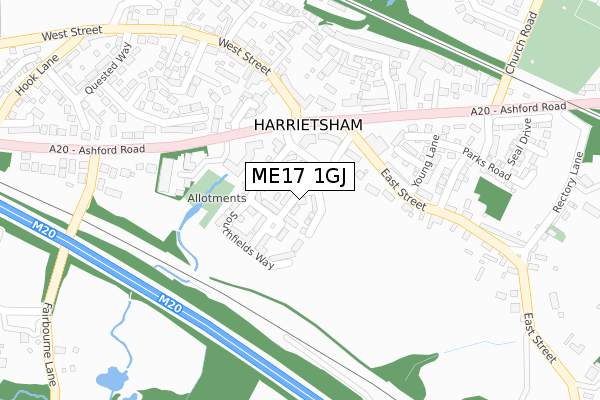 ME17 1GJ map - large scale - OS Open Zoomstack (Ordnance Survey) ME17 1GJ map - large scale - OS Open Zoomstack (Ordnance Survey)