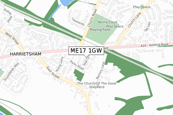 ME17 1GW map - large scale - OS Open Zoomstack (Ordnance Survey) ME17 1GW map - large scale - OS Open Zoomstack (Ordnance Survey)