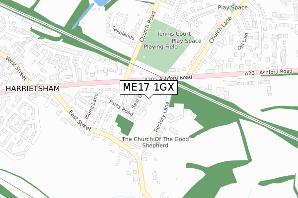 ME17 1GX map - large scale - OS Open Zoomstack (Ordnance Survey) ME17 1GX map - large scale - OS Open Zoomstack (Ordnance Survey)