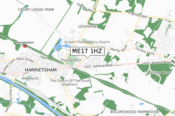 ME17 1HZ map - small scale - OS Open Zoomstack (Ordnance Survey) ME17 1HZ map - small scale - OS Open Zoomstack (Ordnance Survey)