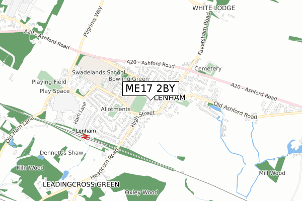 ME17 2BY map - small scale - OS Open Zoomstack (Ordnance Survey)