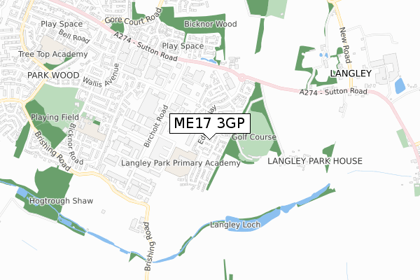 ME17 3GP map - small scale - OS Open Zoomstack (Ordnance Survey)