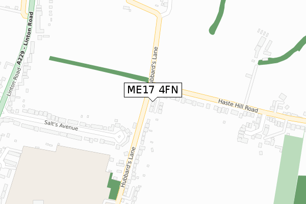 ME17 4FN map - large scale - OS Open Zoomstack (Ordnance Survey)