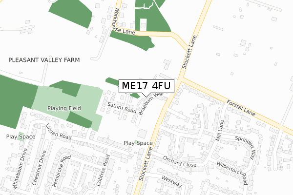 ME17 4FU map - large scale - OS Open Zoomstack (Ordnance Survey)