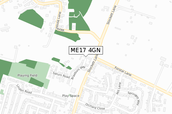 ME17 4GN map - large scale - OS Open Zoomstack (Ordnance Survey) ME17 4GN map - large scale - OS Open Zoomstack (Ordnance Survey)