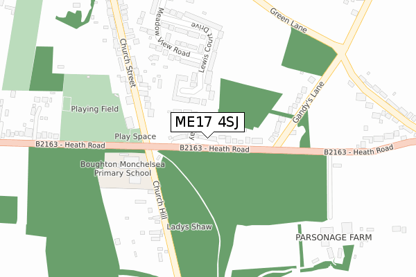 ME17 4SJ map - large scale - OS Open Zoomstack (Ordnance Survey)