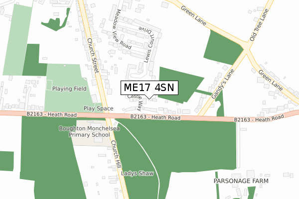 ME17 4SN map - large scale - OS Open Zoomstack (Ordnance Survey)