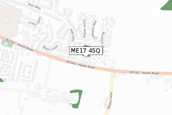 ME17 4SQ map - large scale - OS Open Zoomstack (Ordnance Survey)