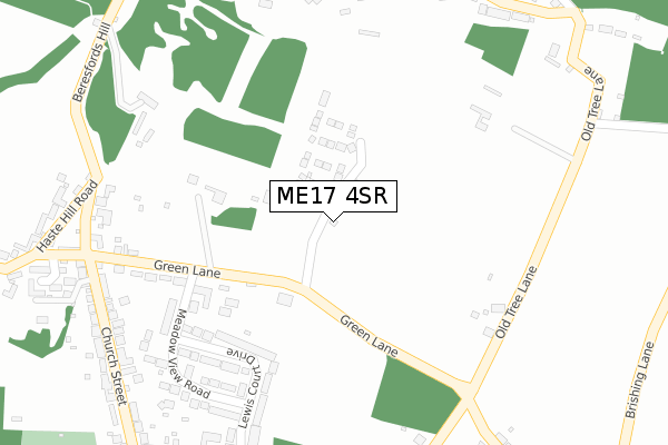 ME17 4SR map - large scale - OS Open Zoomstack (Ordnance Survey)