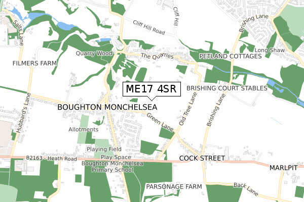ME17 4SR map - small scale - OS Open Zoomstack (Ordnance Survey)