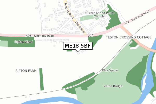 ME18 5BF map - large scale - OS Open Zoomstack (Ordnance Survey) ME18 5BF map - large scale - OS Open Zoomstack (Ordnance Survey)