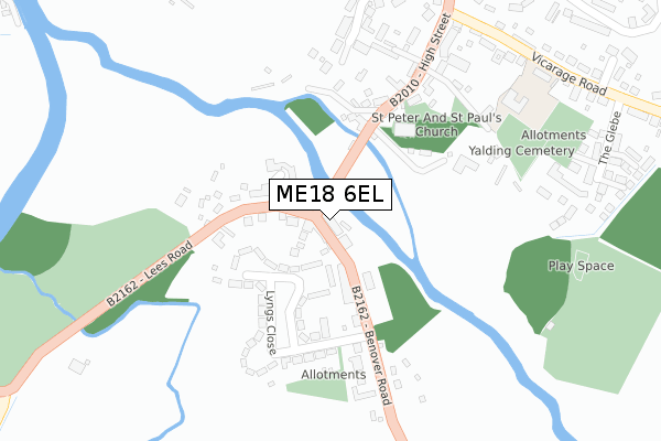 ME18 6EL map - large scale - OS Open Zoomstack (Ordnance Survey)