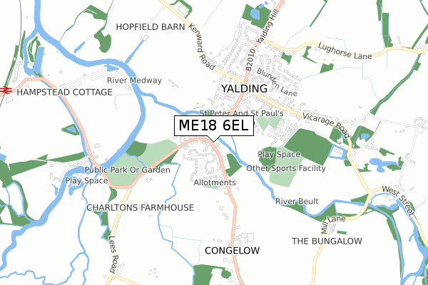 ME18 6EL map - small scale - OS Open Zoomstack (Ordnance Survey) ME18 6EL map - small scale - OS Open Zoomstack (Ordnance Survey)