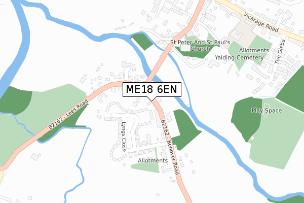 ME18 6EN map - large scale - OS Open Zoomstack (Ordnance Survey)