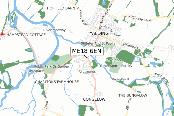 ME18 6EN map - small scale - OS Open Zoomstack (Ordnance Survey)