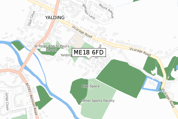 ME18 6FD map - large scale - OS Open Zoomstack (Ordnance Survey)