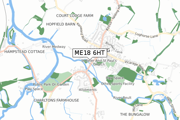 ME18 6HT map - small scale - OS Open Zoomstack (Ordnance Survey)