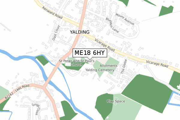 ME18 6HY map - large scale - OS Open Zoomstack (Ordnance Survey)