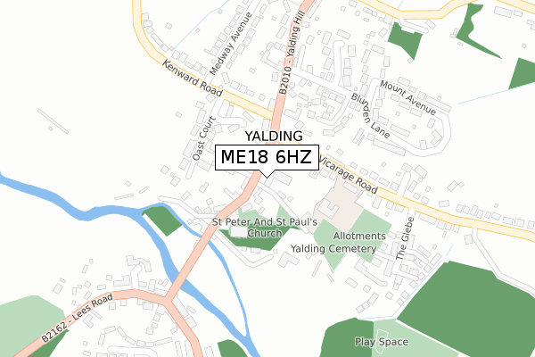 ME18 6HZ map - large scale - OS Open Zoomstack (Ordnance Survey)