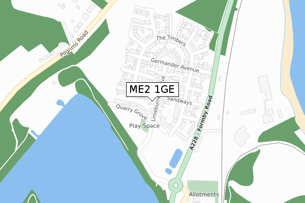 ME2 1GE map - large scale - OS Open Zoomstack (Ordnance Survey)