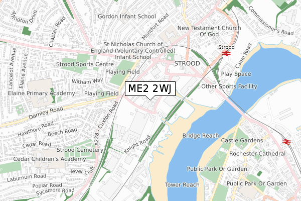 ME2 2WJ map - small scale - OS Open Zoomstack (Ordnance Survey) ME2 2WJ map - small scale - OS Open Zoomstack (Ordnance Survey)