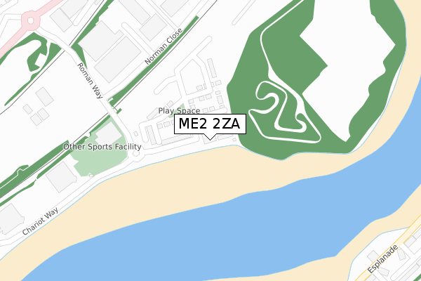 ME2 2ZA map - large scale - OS Open Zoomstack (Ordnance Survey)