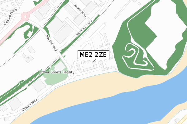 ME2 2ZE map - large scale - OS Open Zoomstack (Ordnance Survey)