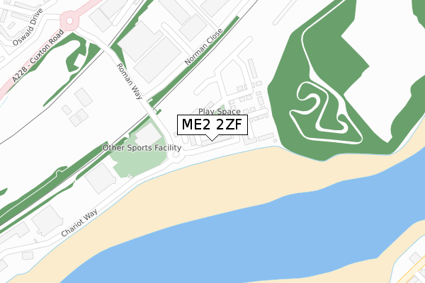 ME2 2ZF map - large scale - OS Open Zoomstack (Ordnance Survey)