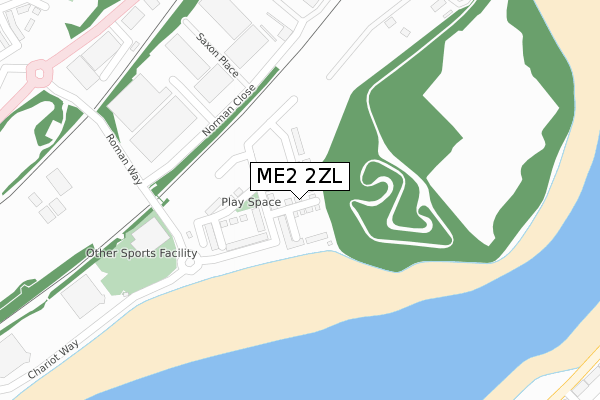 ME2 2ZL map - large scale - OS Open Zoomstack (Ordnance Survey)