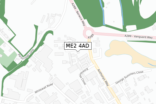ME2 4AD map - large scale - OS Open Zoomstack (Ordnance Survey)