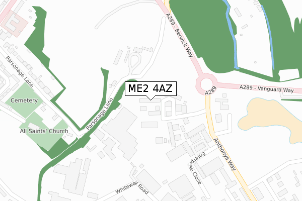 ME2 4AZ map - large scale - OS Open Zoomstack (Ordnance Survey)