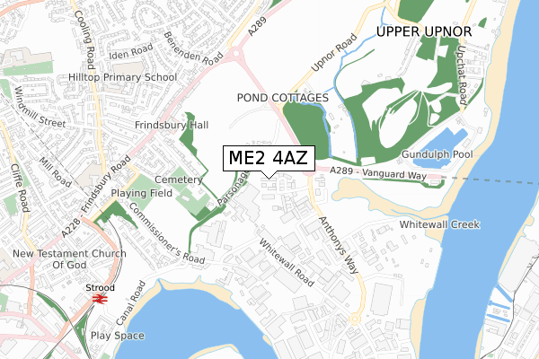ME2 4AZ map - small scale - OS Open Zoomstack (Ordnance Survey)
