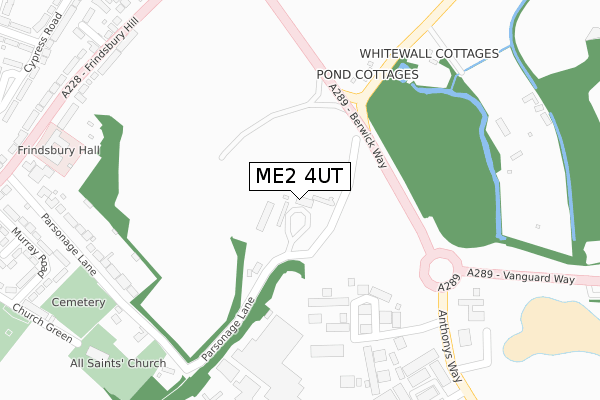 ME2 4UT map - large scale - OS Open Zoomstack (Ordnance Survey)