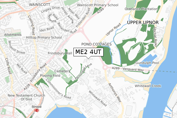 ME2 4UT map - small scale - OS Open Zoomstack (Ordnance Survey)