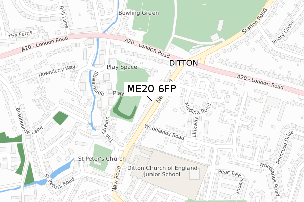 ME20 6FP map - large scale - OS Open Zoomstack (Ordnance Survey) ME20 6FP map - large scale - OS Open Zoomstack (Ordnance Survey)