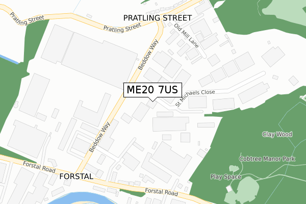ME20 7US map - large scale - OS Open Zoomstack (Ordnance Survey) ME20 7US map - large scale - OS Open Zoomstack (Ordnance Survey)