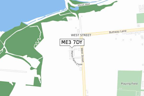 ME3 7DY map - large scale - OS Open Zoomstack (Ordnance Survey)