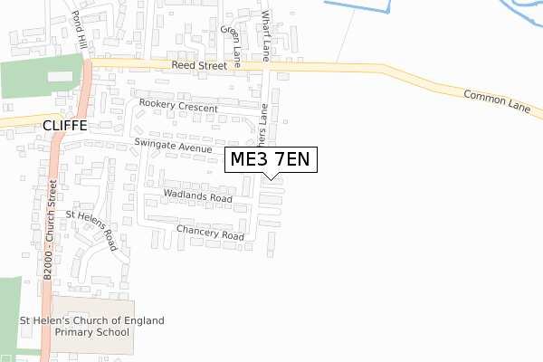 ME3 7EN map - large scale - OS Open Zoomstack (Ordnance Survey)
