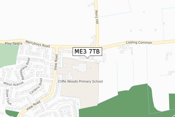 ME3 7TB map - large scale - OS Open Zoomstack (Ordnance Survey)
