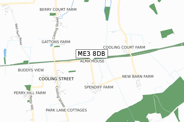 ME3 8DB map - small scale - OS Open Zoomstack (Ordnance Survey) ME3 8DB map - small scale - OS Open Zoomstack (Ordnance Survey)