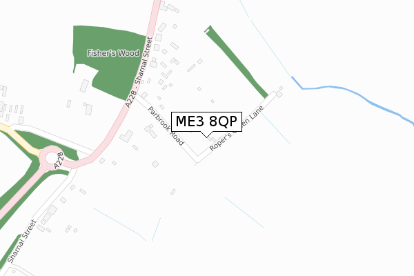 ME3 8QP map - large scale - OS Open Zoomstack (Ordnance Survey)