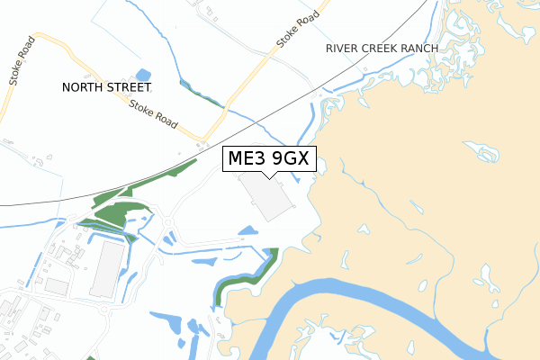 ME3 9GX map - small scale - OS Open Zoomstack (Ordnance Survey)