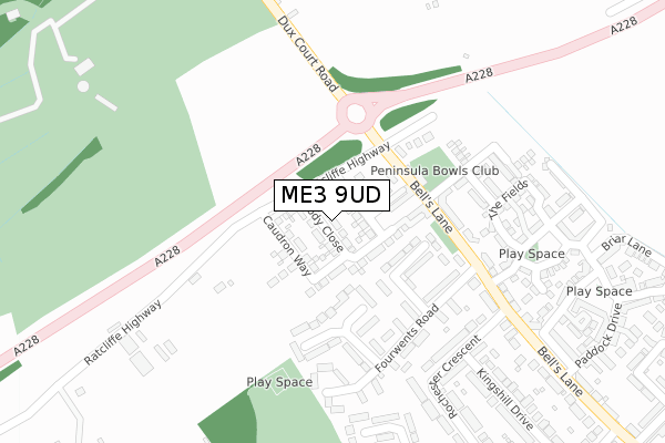 ME3 9UD map - large scale - OS Open Zoomstack (Ordnance Survey)