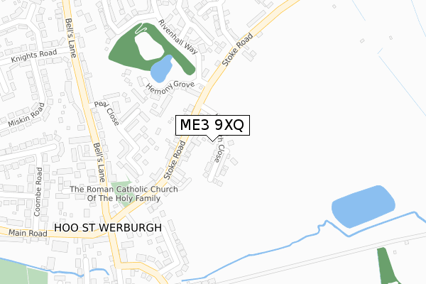 ME3 9XQ map - large scale - OS Open Zoomstack (Ordnance Survey)