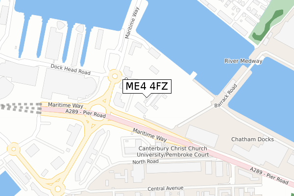 ME4 4FZ map - large scale - OS Open Zoomstack (Ordnance Survey)
